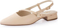 Ankis Slingback Flats for Women 1in Low Heels - Comfortable Pointed us