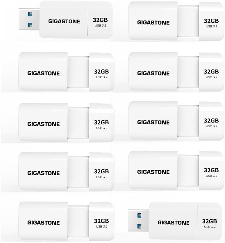 GIGASTONE 32GB Flash Drive 10 Pack Ultra Fast Data Storage