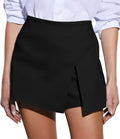 GOBLES Women's High Waist A-line Side Slit Mini Skorts - Versatile so