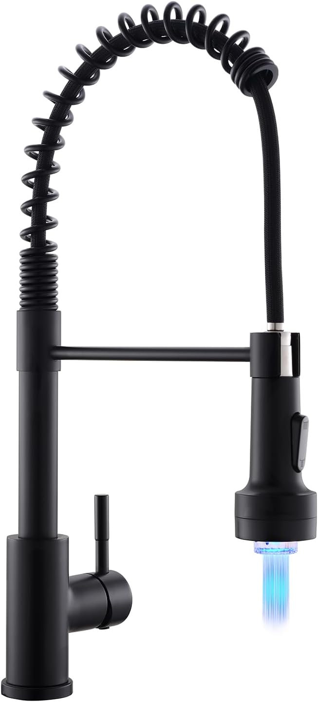 GIMILI Black Kitchen Faucet with Pull Down Sprayer for Home