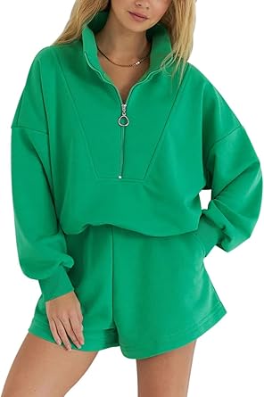 2024 2 Piece Sweatsuit Outfits For Women Comfy Tracksuit Sets