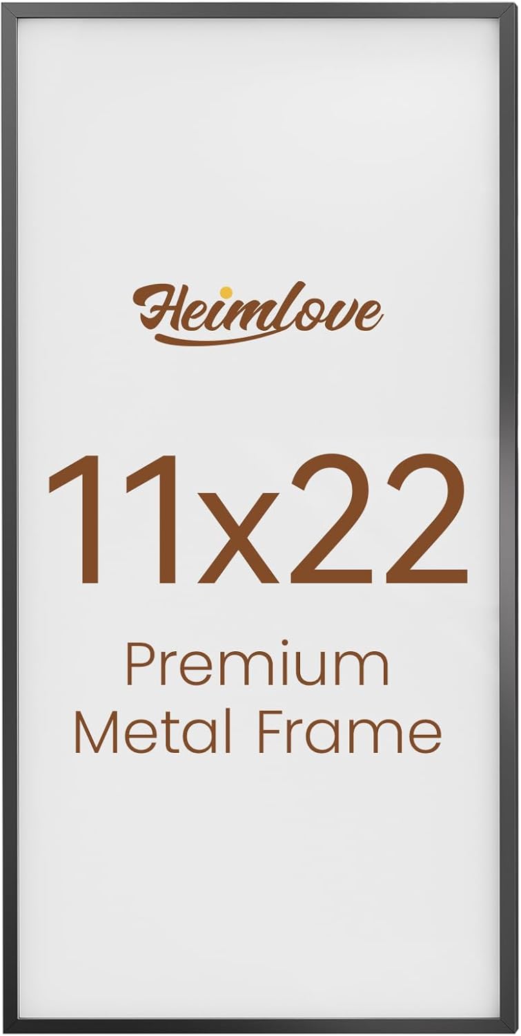 Heimlove 11x22 Metal Newspaper Frame for Elegant Wall Decor
