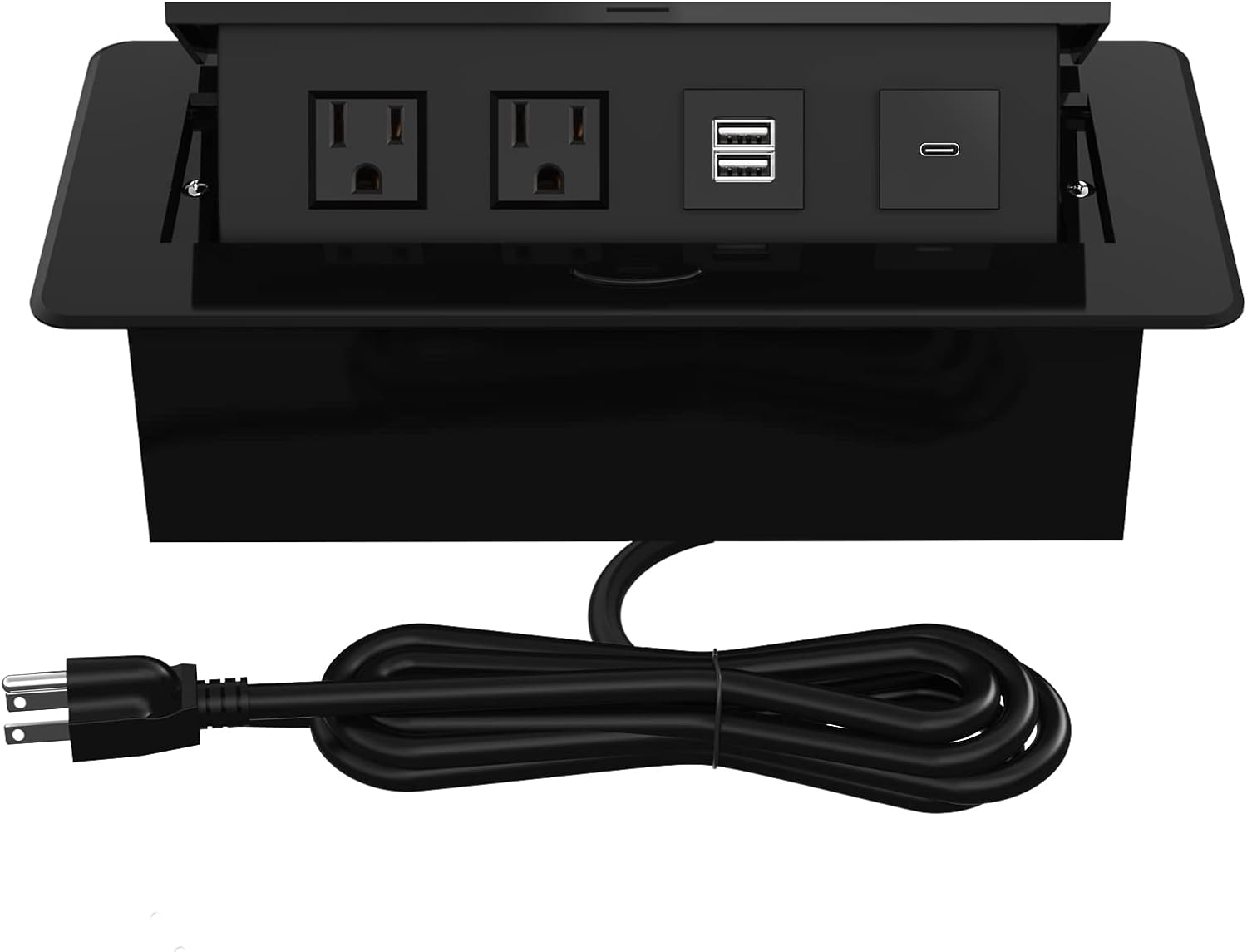 Pop Up Power Strip with PD 30W USB Ports for Easy Access