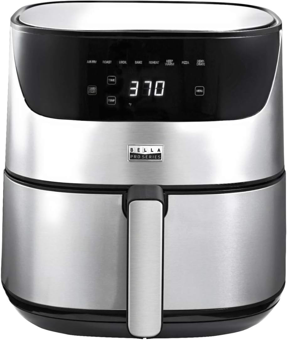 BELLA 6.3qt Stainless Steel Air Fryer - Touchscreen Precision