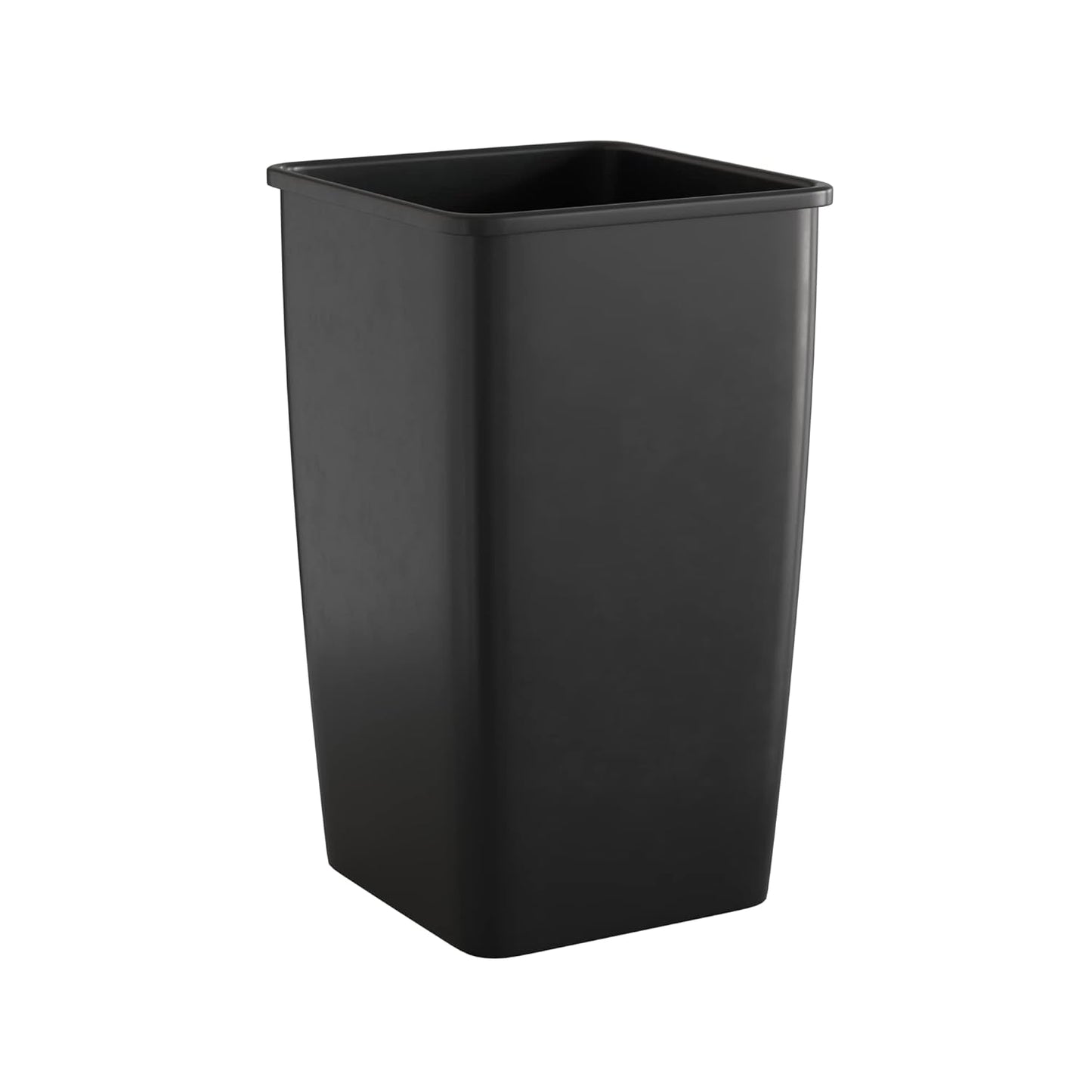 50 Gallon Black Square Commercial Trash Can for Efficient Waste