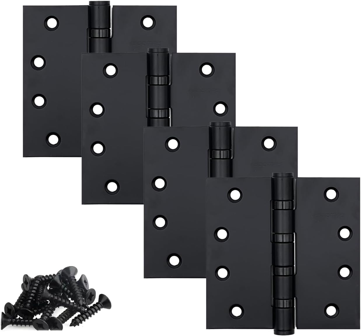 Stainless Steel Matte Black 4 Inch Door Hinges for Heavy Duty Use