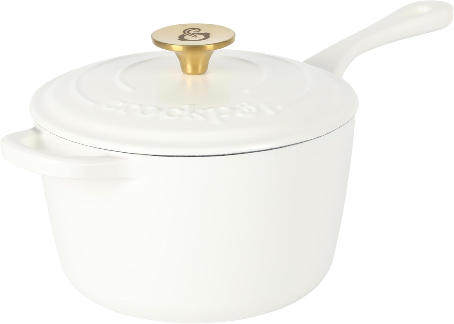 Crock-Pot 3-Quart Enameled Cast Iron Saucepan for Versatile Cooking