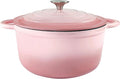 Dutch Oven 5 QT Enamel Cast Iron Pot with Lid - Moisture-Retaining