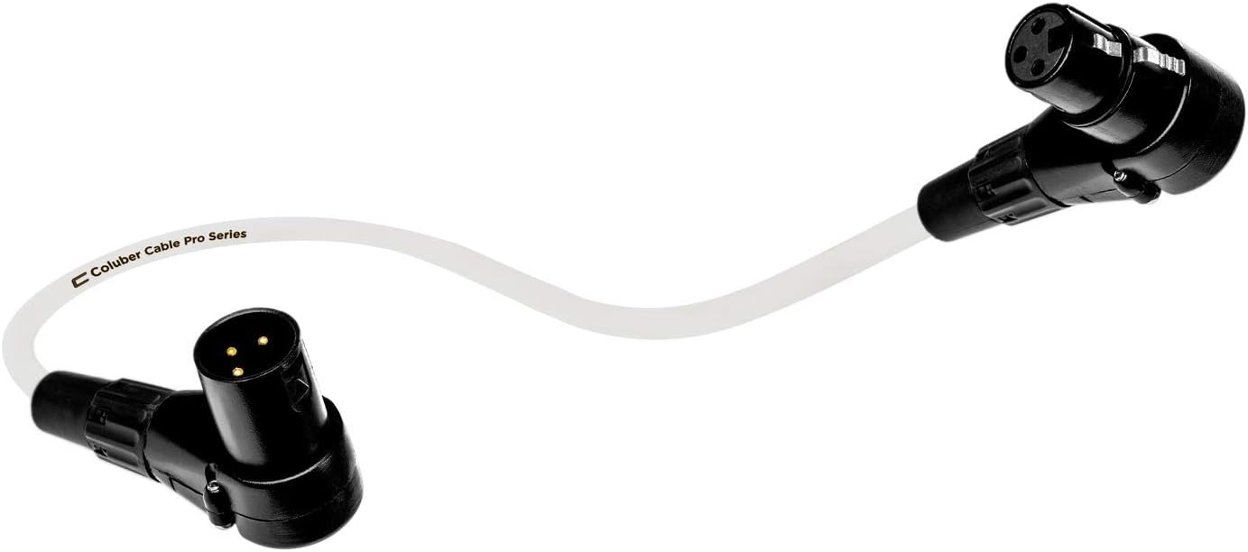Balanced XLR Cable Right Angle Male to Female - 100 Feet White