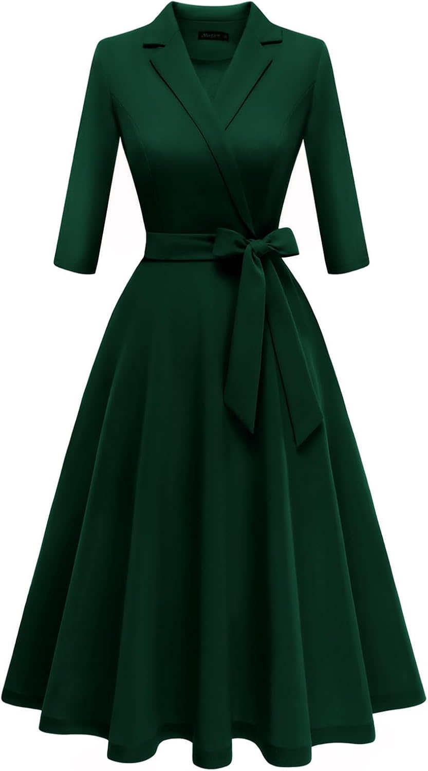 Meetjen Women's V-Neck Formal Dresses for Wedding Guests