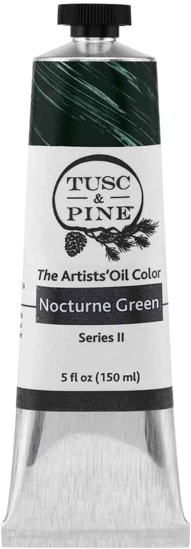 Tusc & Pine Artist Oil Paint - Nocturne Green for Professionals
