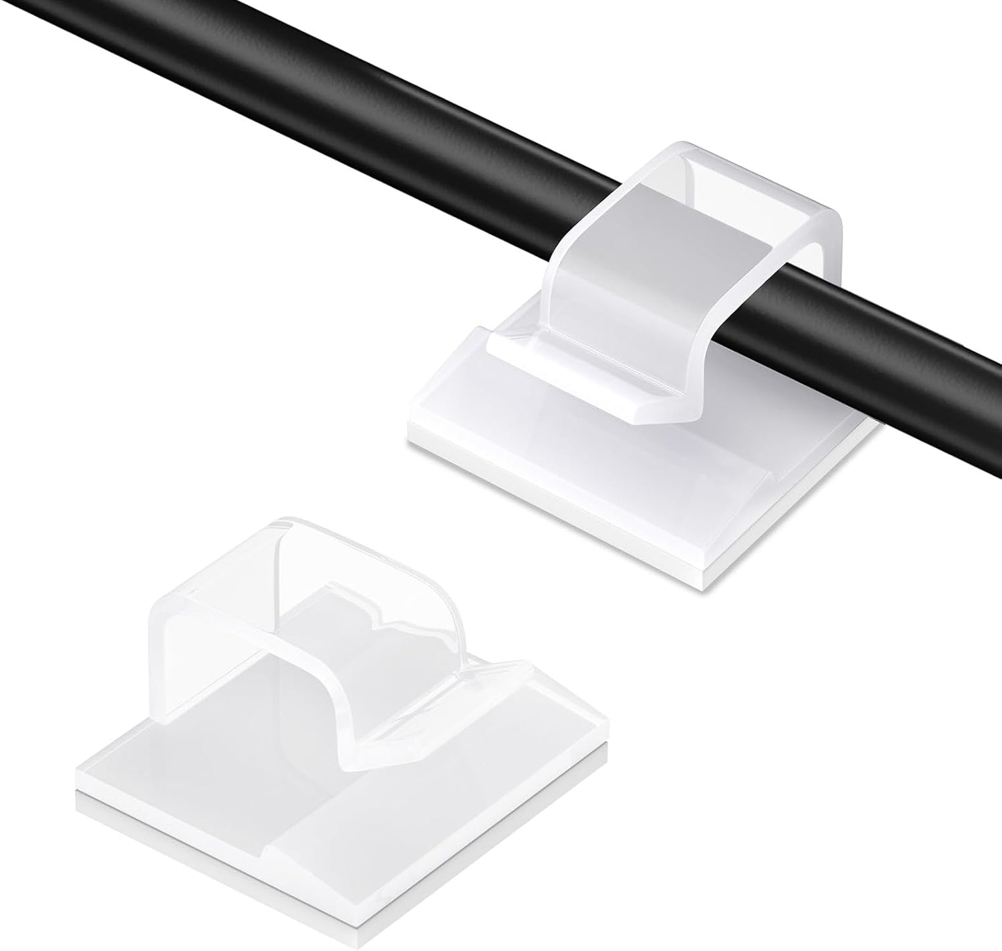 TEZOP Clear Cable Clips - Tidy Cords Anywhere!