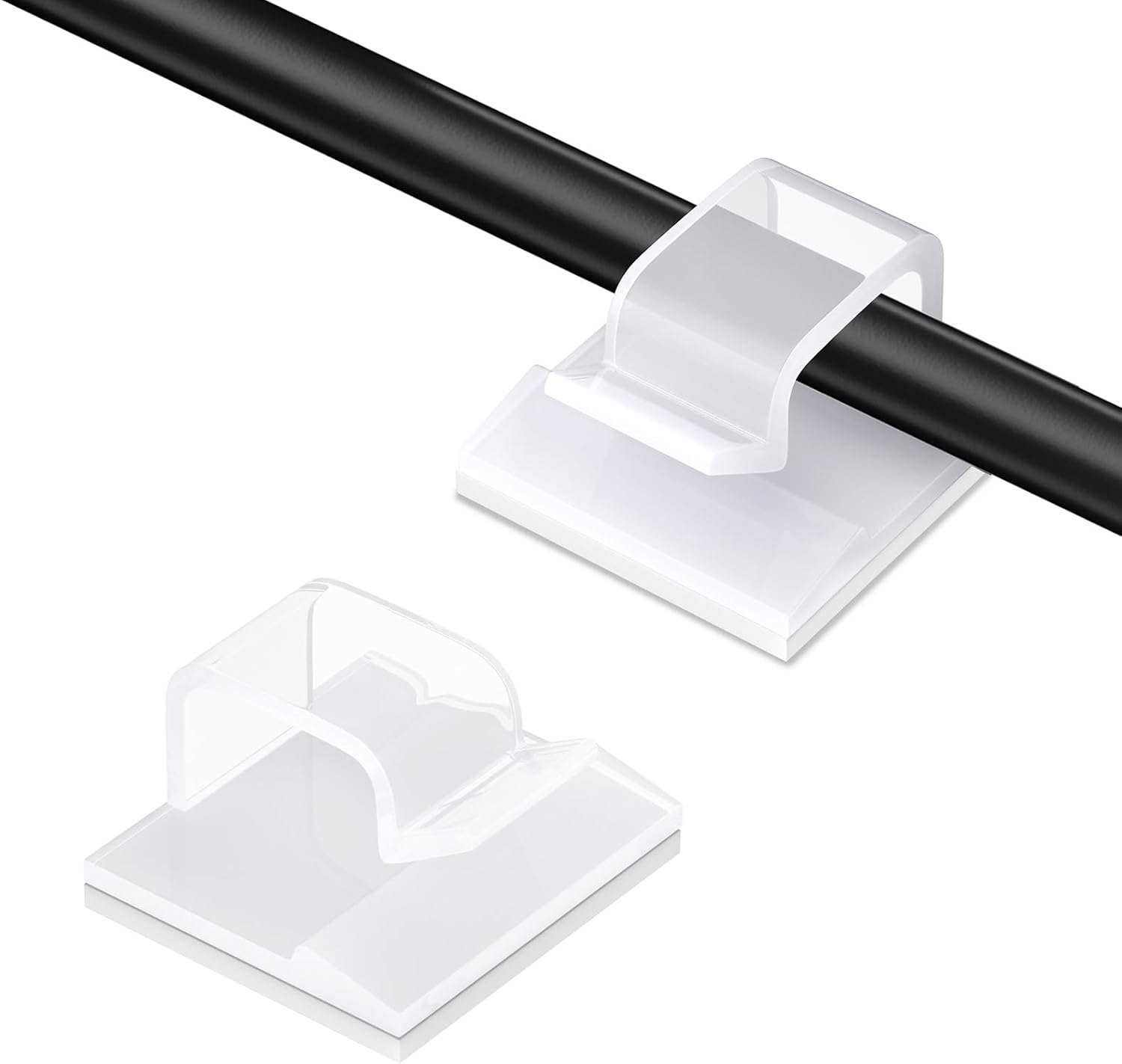 TEZOP Clear Cable Clips - Tidy Cords Anywhere!