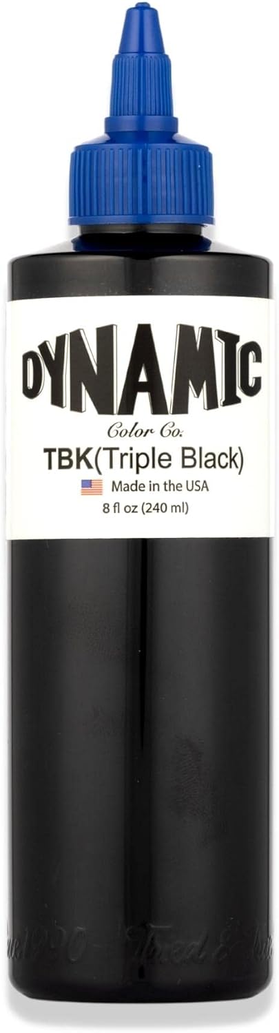 Dynamic Color Co Triple Black Ink Bottle 8oz for Tattoo Artists