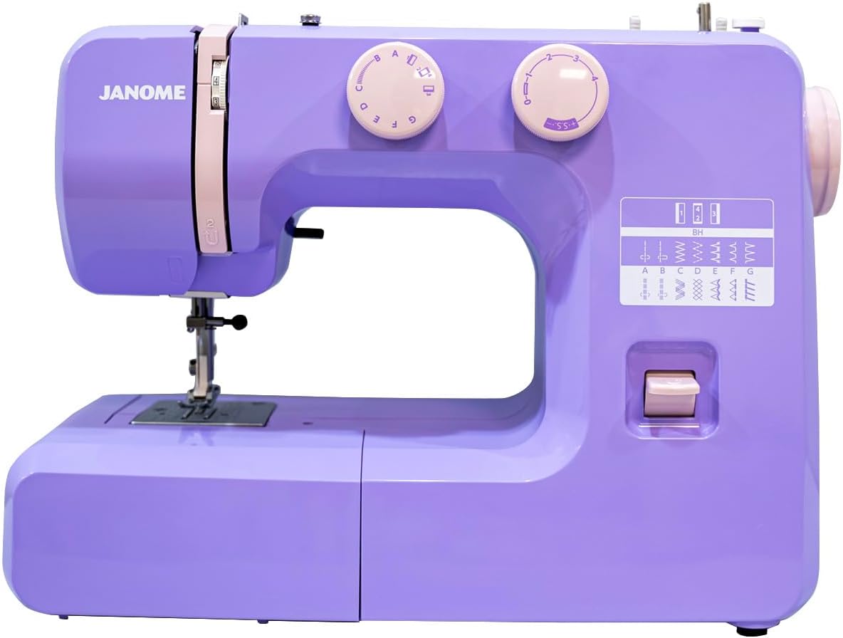 Janome Lovely Lilac Easy-to-Use Sewing Machine for Beginners