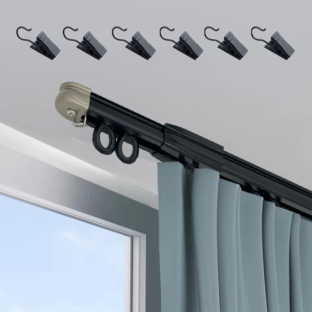 Silent Rollers Stretchable Curtain Track - Easy Install!