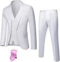 YND Men's Slim Fit 3 Piece Suit Set with Tie for Stylish Look