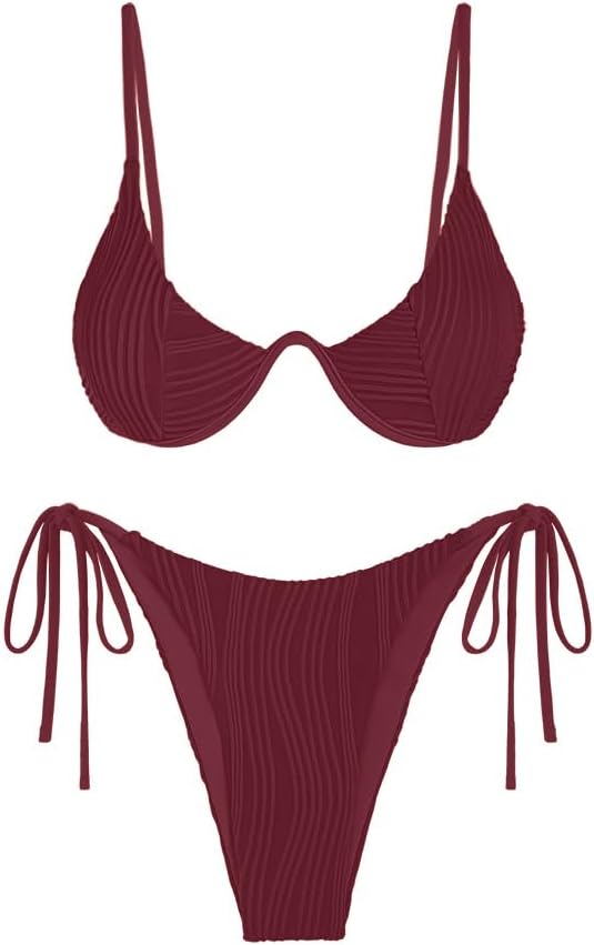 Ribbed Two Piece Swimsuits for Women - Stylish Bikini Sets