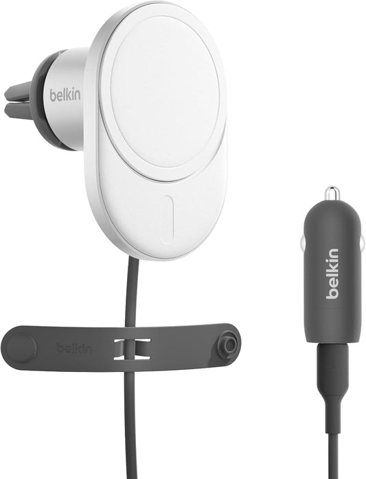 Belkin 15W Wireless Car Charger - MagSafe-Compatible Magnetic Mount