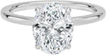 1-5 Ct Oval Moissanite Ring in 10k 14k 18k Gold - Hidden Halo