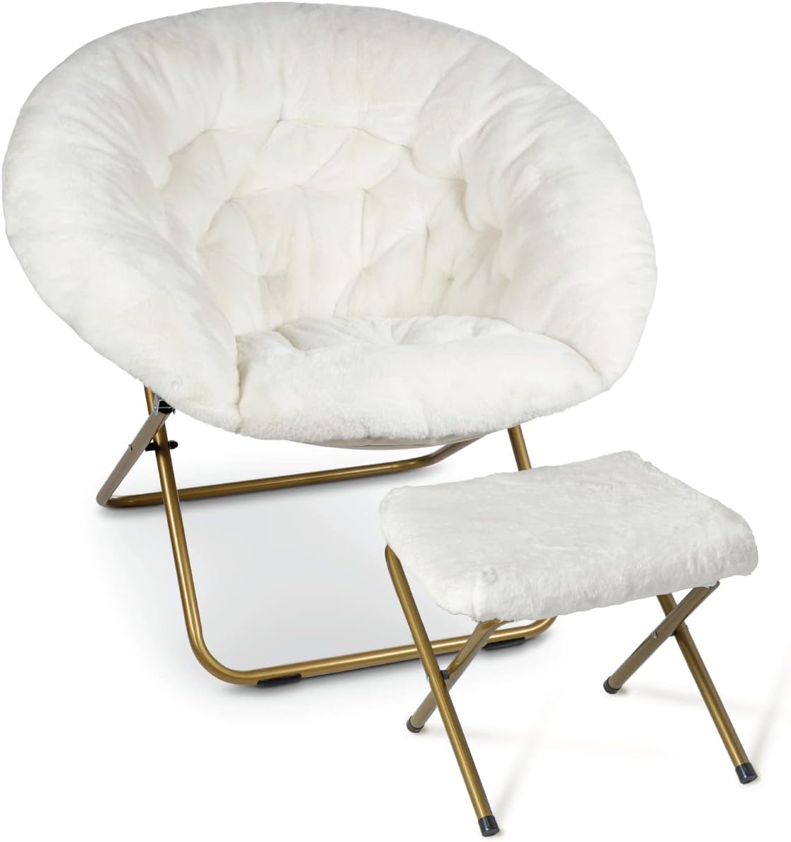 Milliard Cozy Chair: X-Large Faux Fur Saucer Chair
