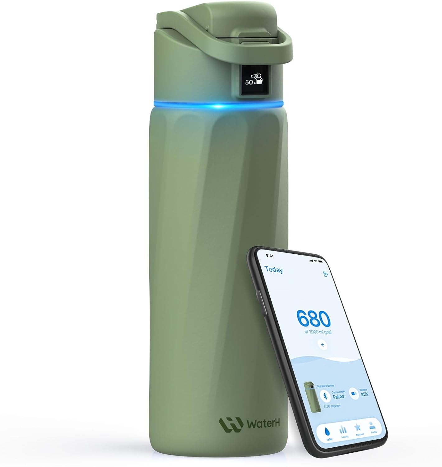 Boost Smart Water Bottle with Reminder to Drink Water Daily