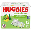 Huggies Natural Care Sensitive Baby Wipes Unscented - Gentle 99% Water