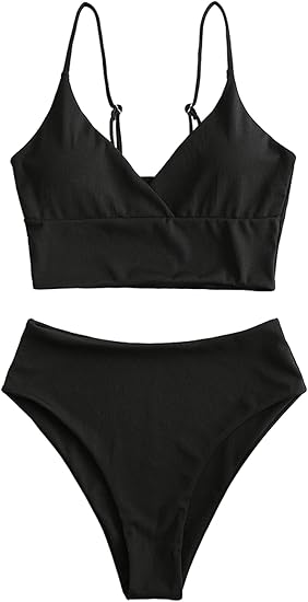 ZAFUL Women's V Neck Tankini Set for Stylish Summer Swimwear