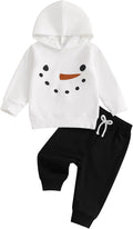 Toddler Baby Christmas Outfit Snowman Hoodie and Jogger Set - Cozy