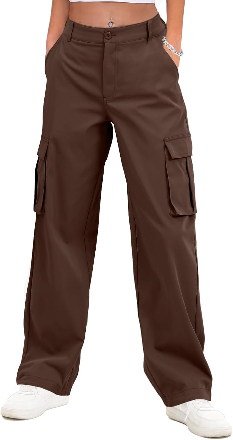 Gracyoga Cargo Pants for Women High Waisted Wide Leg Style