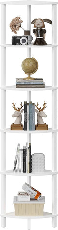 Corner Shelf, 6-Tier Industrial Ladder Shelf for Home Office