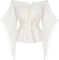 Scarlet Darkness Women Renaissance Off Shoulder Bell Sleeve Blouse