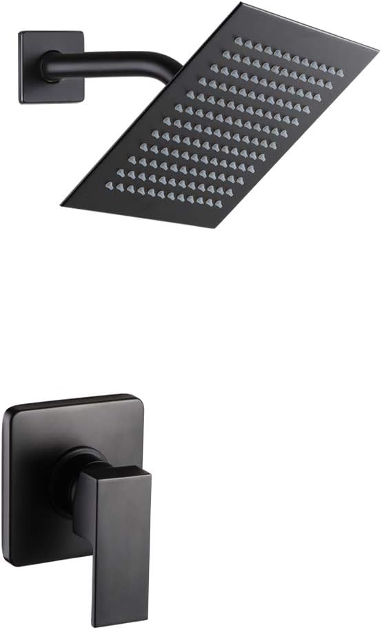 Matte Black Shower Faucet Set - Luxury Rainfall Shower System