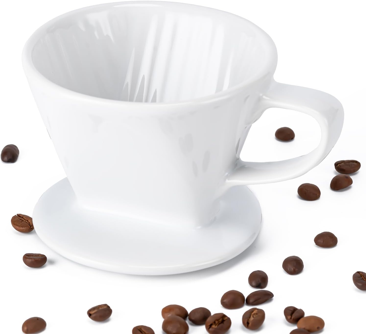 Husfunov Ceramic Pour Over Dripper - Perfect Portable Brew