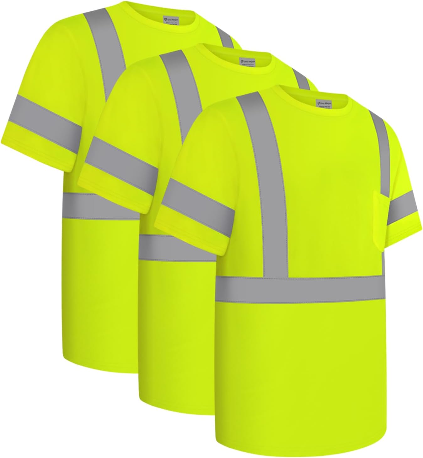 Hi Vis Shirts for Men Class 3 Reflective Safety Shirts 3PACK
