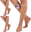 Sheer Compression Socks 15-20mmHg (3 Pairs, Closed Toe) - Made in USA