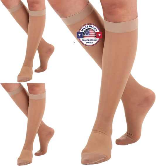 Sheer Compression Socks for Women - 15-20mmHg Supportive Wear