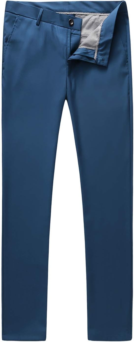 MOGU Mens Slim Fit Front Flat Casual Pants for Every Occasion