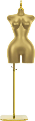 Female Mannequin Torso with Adjustable Height and Metal Base Stand