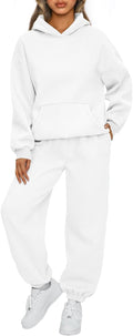 Womens 2 Piece Oversized Lounge Hoodie Tracksuit - Cozy Fit