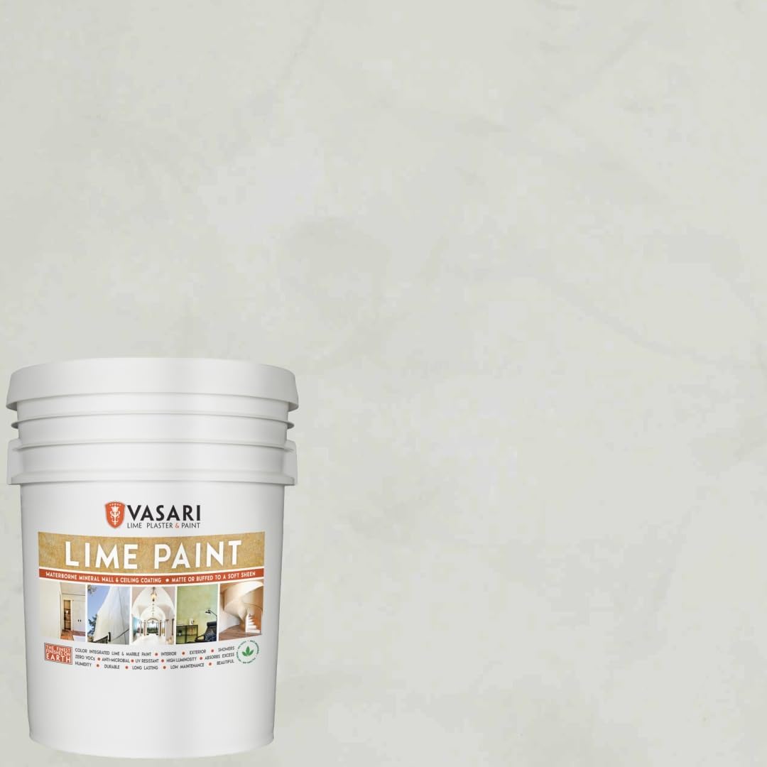 VASARI Lime Plaster & Paint - Golden Grey #23 in 5 Gallon Size