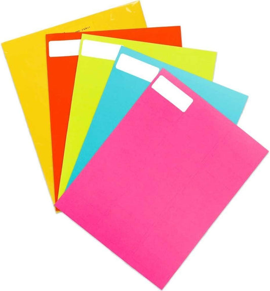 JAM PAPER Return Address Labels - Assorted Bright Colors Pack