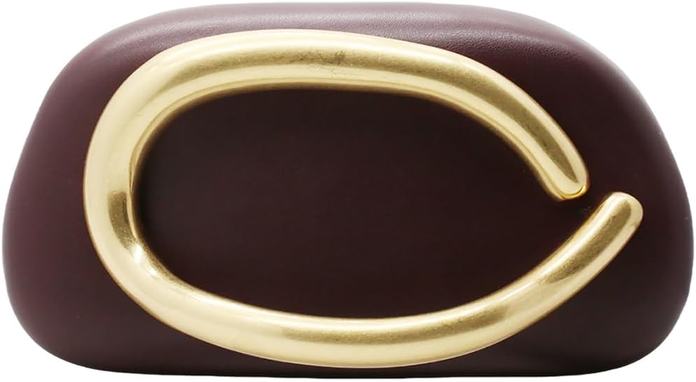 Trendy Women PU Leather Handbag with Metal Handle for Commuting