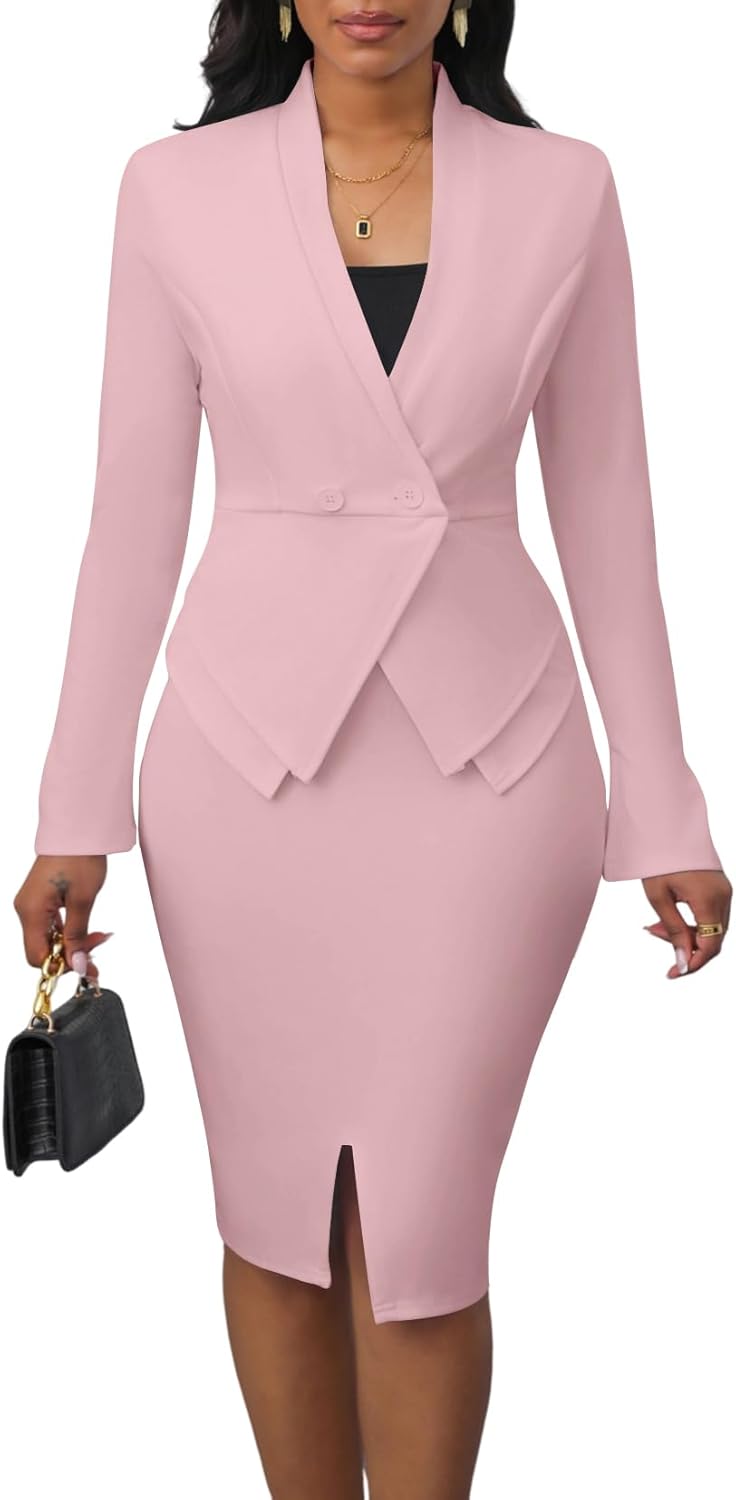 Women's Suits 2 Piece Skirt Set for Business and Work Attire