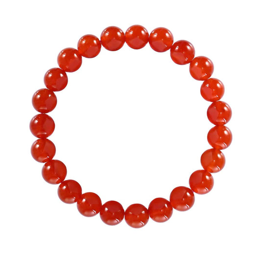 10mm Red Jade Beaded Bracelet for Men - Vitality and Energy