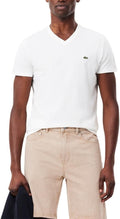 Orange V-Neck Top for Men - Soft Pima Cotton V-Neck Tee