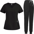 niaahinn Scrub Suit Set for Women Modern V-neck Top (Style T7P7)