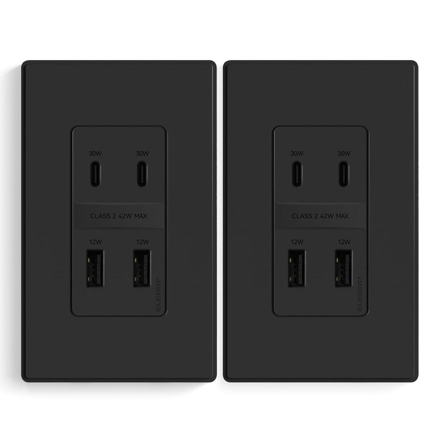 42W Fast Charge 4-Port USB Wall Outlet for Modern Charging Needs