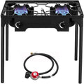Bonnlo 2 Burner Outdoor Portable Propane Stove - Heavy Duty Patio