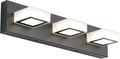 Modern Black Bathroom Vanity Lights with 3 Acrylic Fixtures